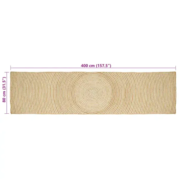 Džuutvaip koridori ja elutuppa, naturaalne ja valge, 80 x 400 cm – 8