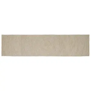 Pikk džuutvaip, looduslik ja valge, ristkülik, 60 x 400 cm