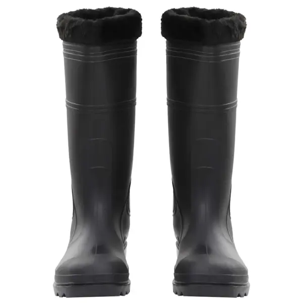 Veekindlad PVC kummikud eemaldatava voodriga, must, suurus 46, 41 cm – 3