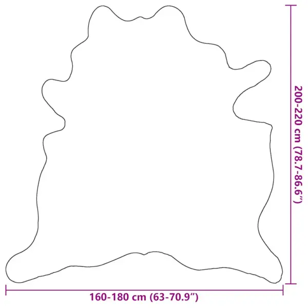 Ehtsast lehmanahast vaip, must ja valge, 180 x 220 cm – 9