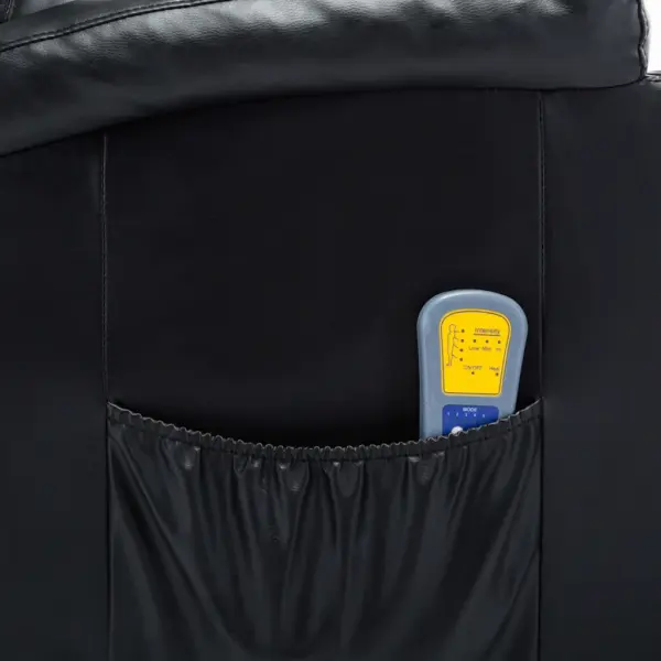 Elektriline kiikuv ja pöörlev massaažitugitool 8 massaažipunktiga, must kunstnahk – 11