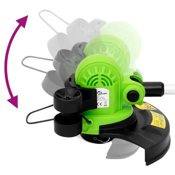 Elektriline murutrimmer teleskoopvarrega, reguleeritava töönurgaga, 29 cm, 550 W, roheline-must – 7