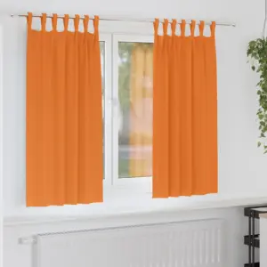 Pimendavad kardinad, 2 tk, erk oranž polüester, 175 x 140 cm