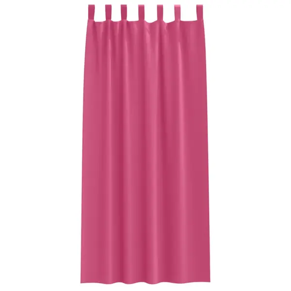 Pimendavad kardinad rõngaste ja konksusüsteemiga, erk roosa, 2 tk, 225 x 140 cm, polüester – 4