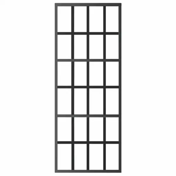 Läbipaistev ESG-klaasist liuguks pehme sulgumisega, alumiiniumraam, 76 x 205 cm, must – 3