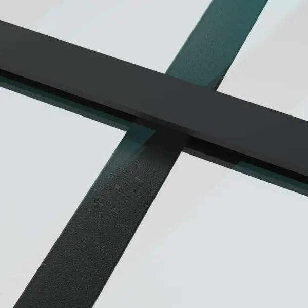 Läbipaistev ESG-klaasist liuguks musta alumiiniumraamiga, 76 x 205 cm – 5