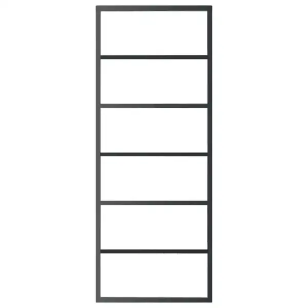 Läbipaistev ESG-klaasist liuguks musta alumiiniumraamiga, pehme sulgumisega, 76 x 205 cm – 3