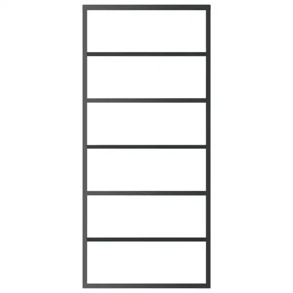 Läbipaistev ESG-klaasist liuguks musta alumiiniumraamiga, 90 x 205 cm – 3