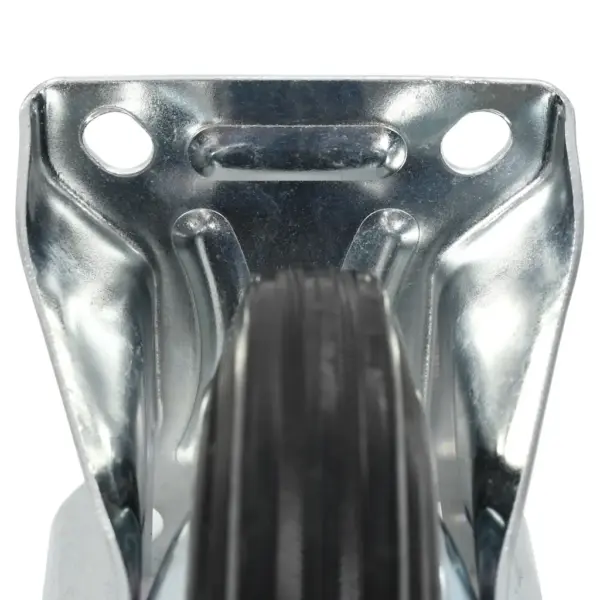 Fikseeritud kummirattad tsingitud plaadiga, must, 16 tk, 160 mm – 8