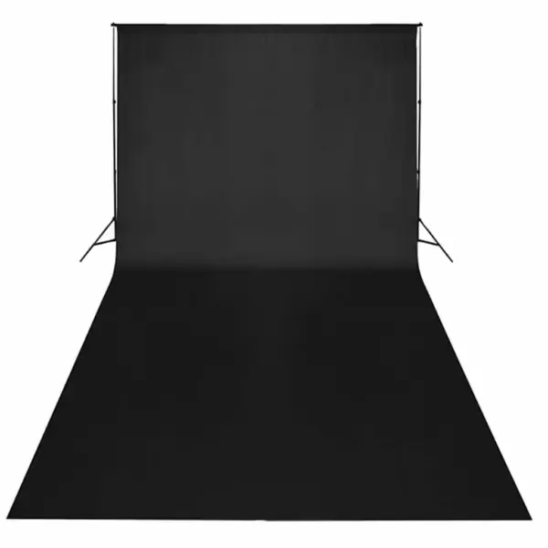 Fotostuudiokomplekt musta tausta ja valgustitega, taust 600 x 300 cm – 2