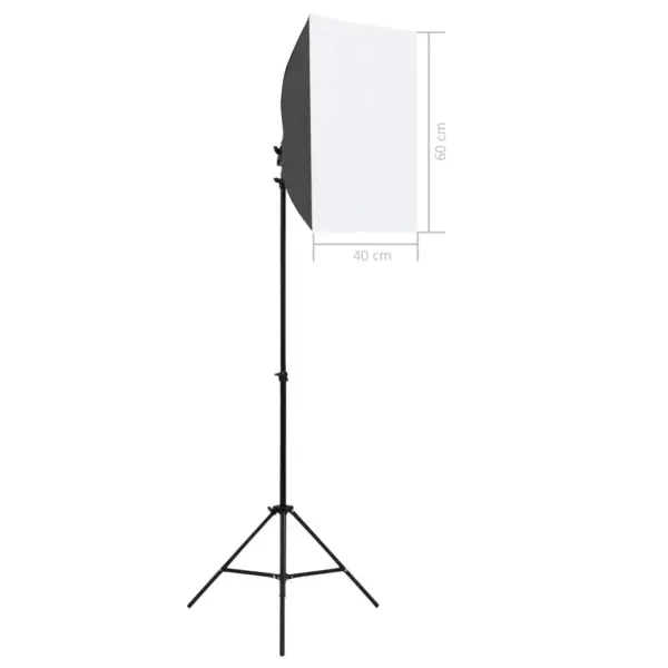 Fotostuudiokomplekt softbox-valgustuse ja rohelise taustaga, 2 softboxi, 300 x 300 cm – 4