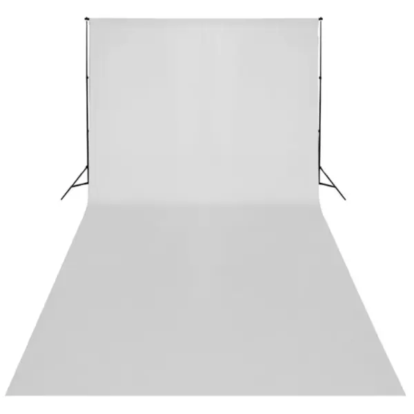 Fotostuudiokomplekt valge taustaga 600 x 300 cm, 2 päevavalgusti ja vihmavarjudega – 8