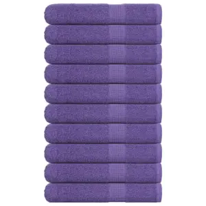 Puuvillased rätikud FROGN, 10 tk, lilla, 100 x 200 cm, 360 g/m²