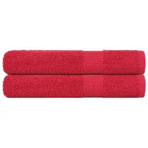 Suured puuvillased rannarätikud FROGN, punane, 2 tk, 100 x 200 cm, 360 g/m²