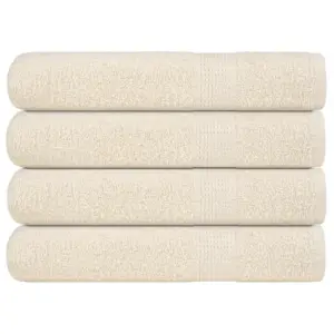 Suured puuvillased rätikud FROGN, 4 tk, kreemjasvalge, 100 x 200 cm, 360 g/m²