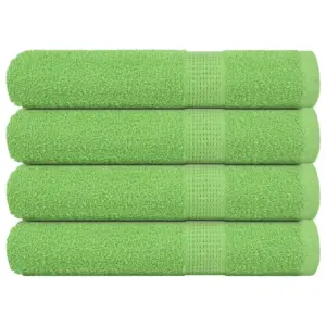 Rannarätikute komplekt FROGN, 4 tk, õunaroheline, 100 x 200 cm, 360 g/m²