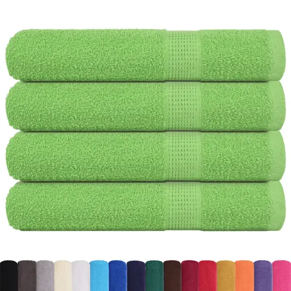 Rannarätikute komplekt FROGN, 4 tk, õunaroheline, 100 x 200 cm, 360 g/m² – 2