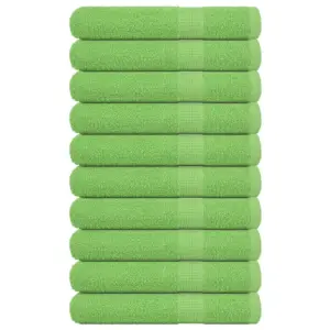 FROGN saunarätikute komplekt, 10 tk, õunaroheline, 80 x 200 cm, 100% puuvill, 360 g/m²