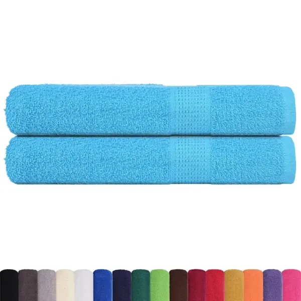 Türkiissinised saunalinad FROGN, 2 tk, 80 x 200 cm, 100% puuvill, 360 g/m² - 2