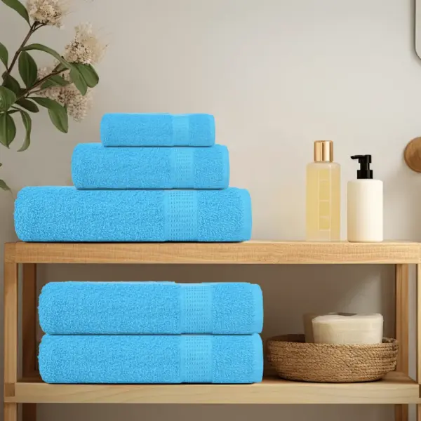 Türkiissinised saunalinad FROGN, 2 tk, 80 x 200 cm, 100% puuvill, 360 g/m² - 3