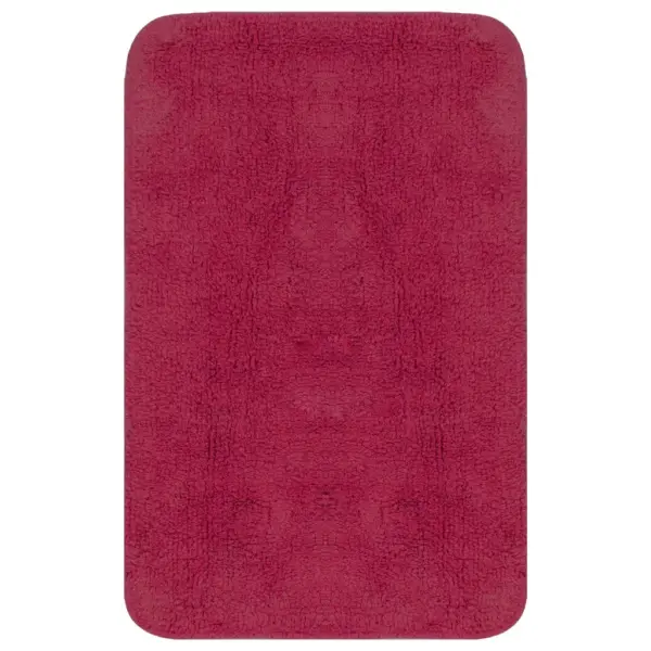 3-osaline fuksia vannitoamattide komplekt, 100% puuvill, libisemiskindel – 2