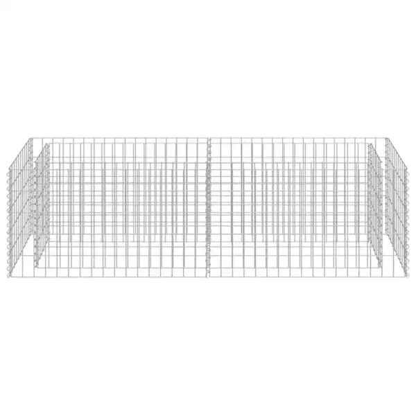 Gabioon-taimelava tsingitud terasest, hõbedane, 180 x 50 x 50 cm – 5