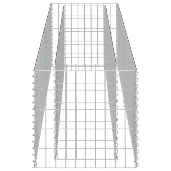 Gabioon-taimelava tsingitud terasest, hõbedane, 180 x 50 x 50 cm – 6