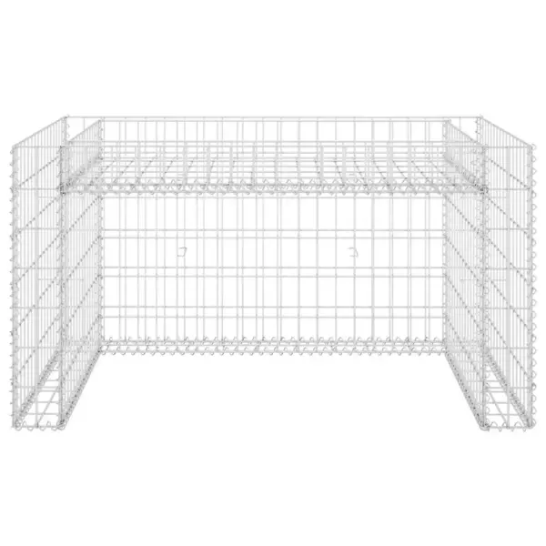 Gabioonist muruniiduki garaaž taimelavaga, hõbedane terastraat, 110 x 80 x 60 cm – 3