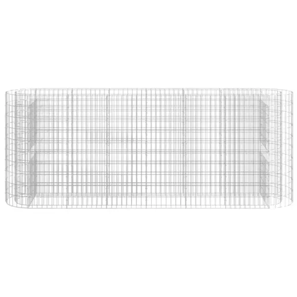 Gabioonist taimelava aeda ja terrassile, tsingitud raud, hõbedane, 260 x 50 x 100 cm – 3