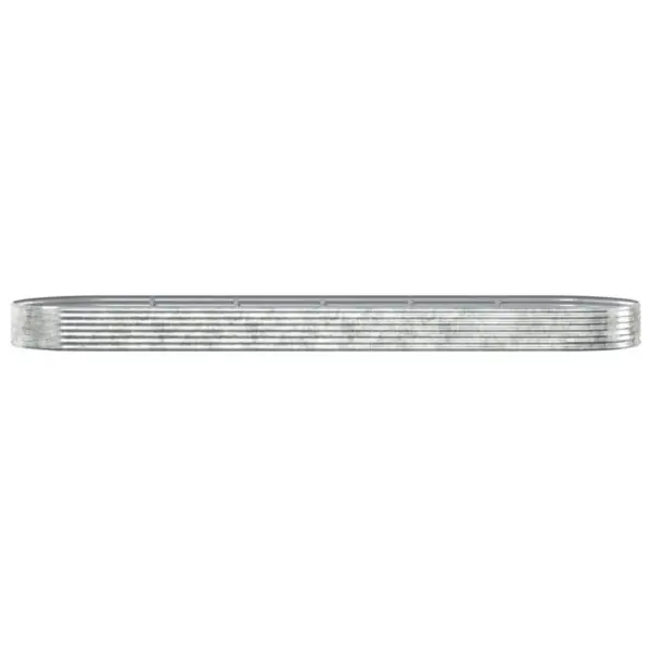 Ovaalne aia kõrgpeenar galvaniseeritud terasest, 523 x 140 x 36 cm, hõbedane – 3