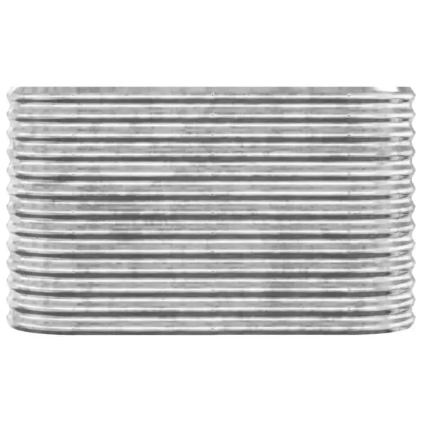 Ovaalne galvaniseeritud terasest aia taimelava, hõbedane, 114 x 40 x 68 cm – 3