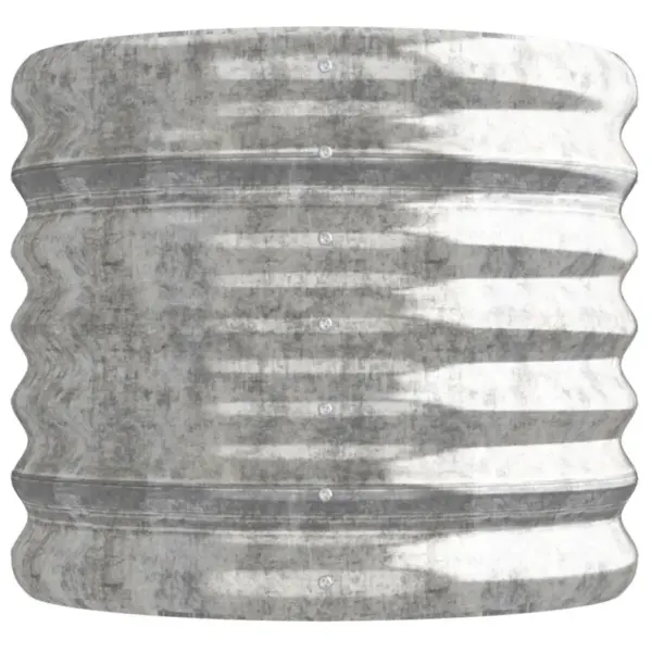 Galvaniseeritud terasest aia taimelava, ovaalne, hõbedane, 114 x 40 x 36 cm – 4
