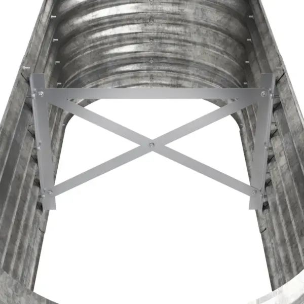 Galvaniseeritud terasest aia taimelava, ovaalne, hõbedane, 114 x 40 x 36 cm – 5