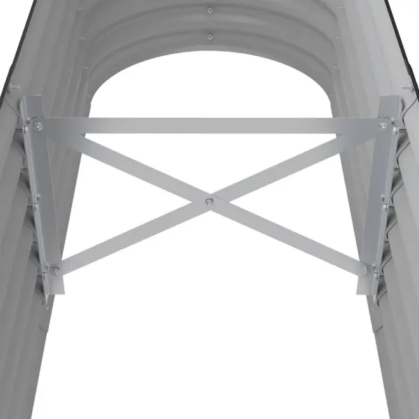Ovaalne aia taimelava, galvaniseeritud teras, antratsiithall, 152 x 40 x 36 cm – 5