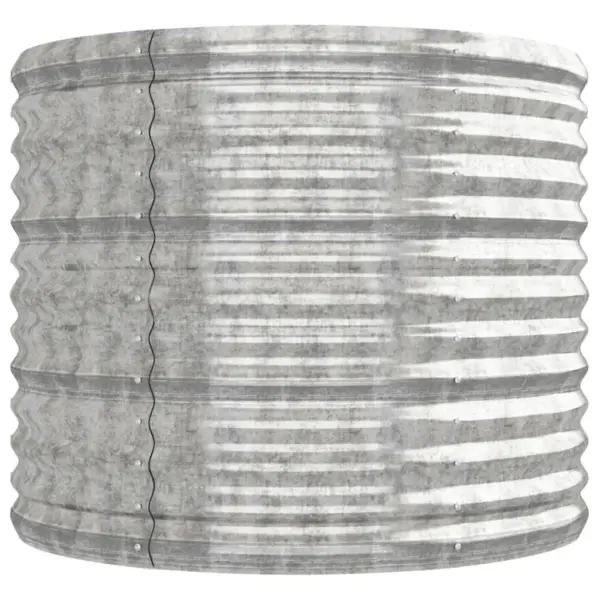 Ovaalne galvaniseeritud terasest aia taimelava, hõbedane, 224 x 80 x 68 cm – 4