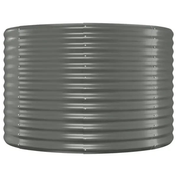 Ovaalne aia taimelava galvaniseeritud terasest, hall, 322 x 100 x 68 cm - 4
