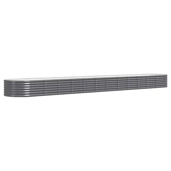 Ovaalne aia taimelava galvaniseeritud terasest, antratsiithall, 512 x 80 x 36 cm – 2