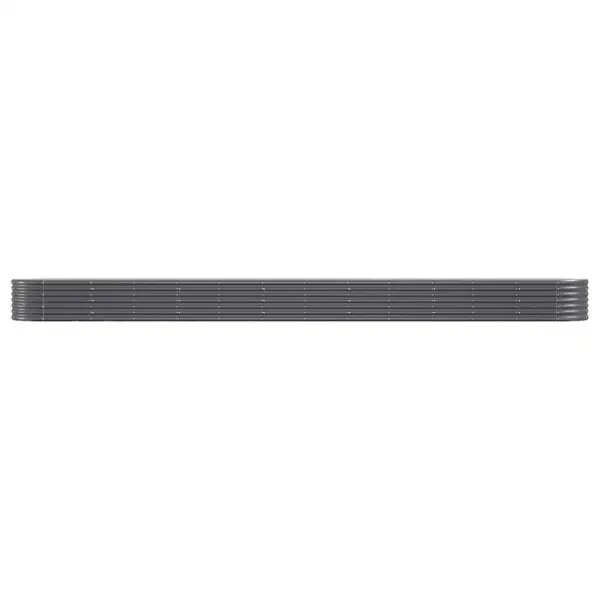 Ovaalne aia taimelava galvaniseeritud terasest, antratsiithall, 512 x 80 x 36 cm – 3