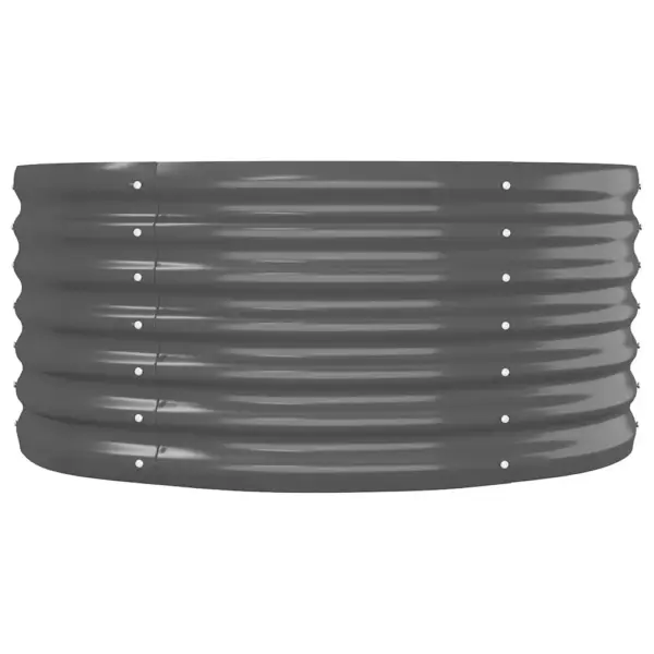 Ovaalne aia taimelava galvaniseeritud terasest, antratsiithall, 512 x 80 x 36 cm – 4
