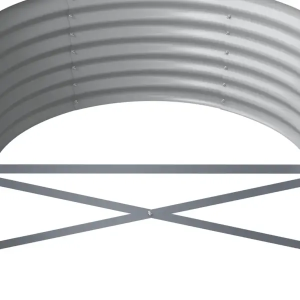 Ovaalne aia taimelava galvaniseeritud terasest, antratsiithall, 512 x 80 x 36 cm – 5