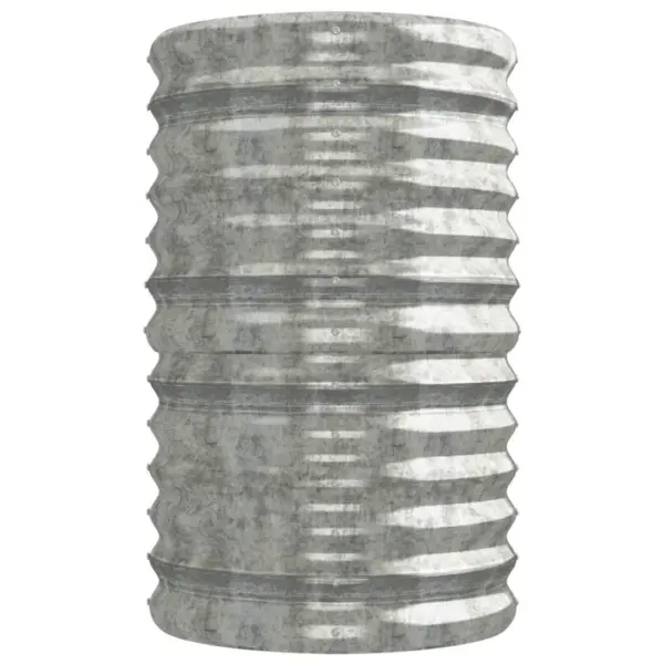 Ovaalne aia taimekast, galvaniseeritud teras, hõbedane, 224 x 40 x 68 cm – 4