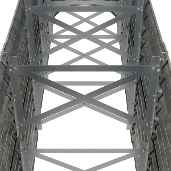 Ovaalne aia taimekast, galvaniseeritud teras, hõbedane, 224 x 40 x 68 cm – 5