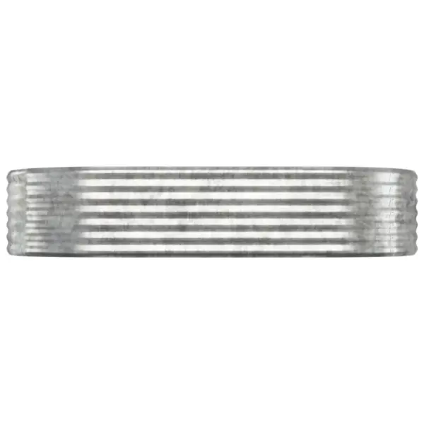 Ovaalne aia taimelava galvaniseeritud terasest, hõbedane, 175 x 100 x 36 cm - 3