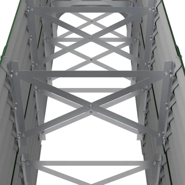 Galvaniseeritud terasest aia taimelava, roheline, 224 x 40 x 68 cm – 5