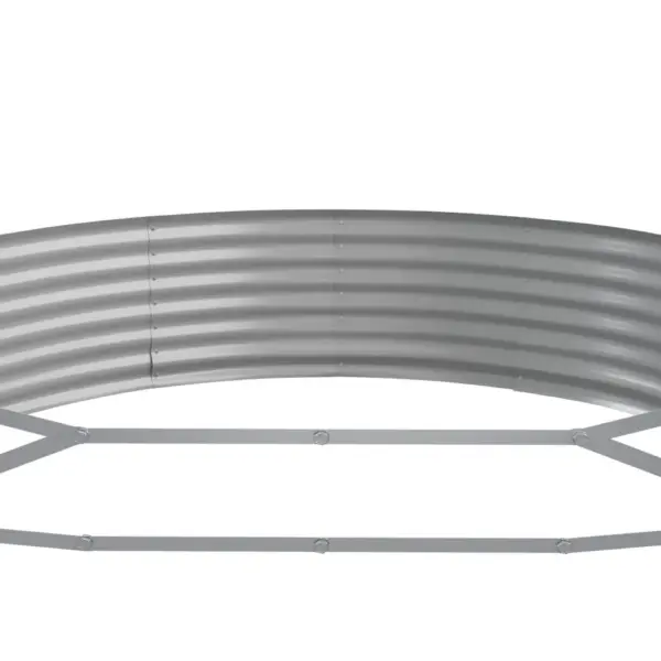 Ovaalne aia taimelava galvaniseeritud terasest, hall, 600 x 140 x 36 cm - 5