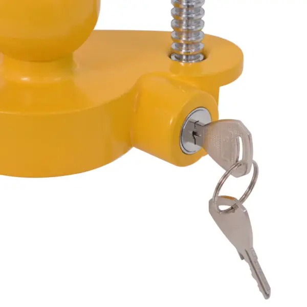 Haagise kuulkonksulukk 2 võtmega, teras ja kollane alumiiniumisulam – 6