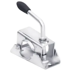 Haagise tugiratta klamber 48 mm tugiratastele, tsingitud teras, 13,5 x 6,5 x 14 cm