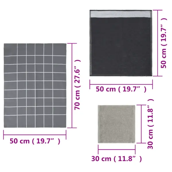 12-osaline hall rätikukomplekt, 100% puuvill, köögi- ja külalisterätikud – 13