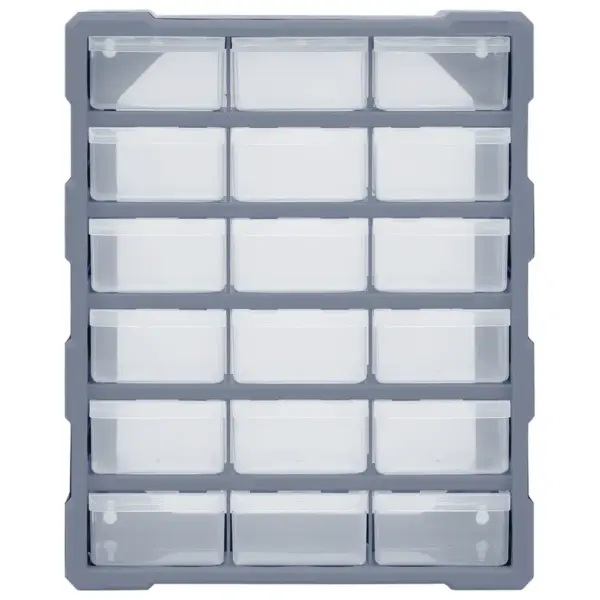 Hall tööriistade ja tarvikute organiseerija, 18 keskmise sahtliga, 38 x 16 x 47 cm – 4