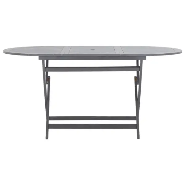 7-osaline hall aiamööbli komplekt kokkupandava ovaalse akaatsiapuidust lauaga, laud 160 x 85 cm – 3